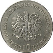 10 Zlotys 50th Anniversary of Third Silesian Uprising obverse image