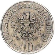 10 Zlotys Mikołaj Kopernik; Trial Strike obverse image