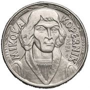 10 Zlotys Mikołaj Kopernik; Trial Strike, Poland, 1973 reverse image