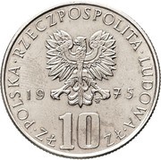 10 Zlotys Bolesław Prus; Trial Strike obverse image