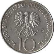 10 Zlotys Adam Mickiewicz obverse image