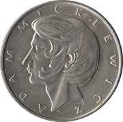 10 Zlotys Adam Mickiewicz, Poland, 1975-1977 reverse image