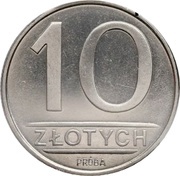10 Zlotys Trial Strike, Poland, 1984 reverse image