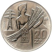20 Zlotys 20th Anniversary of People's Republic of Poland;Trial Strike CuNi, Poland, 1964 reverse image