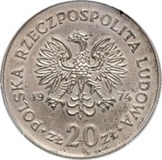 20 Zlotys Marceli Nowotko; Trial Strike obverse image
