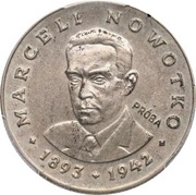 20 Zlotys Marceli Nowotko; Trial Strike, Poland, 1974 reverse image