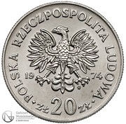 20 Zlotys Marceli Nowotko; Trial Strike obverse image
