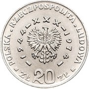 20 Zlotys People's Republic; Trial Strike obverse image
