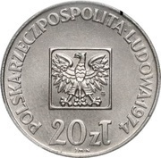 20 Zlotys People's Republic; Trial Strike obverse image