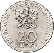 20 Zlotys COMECON Anniversary Trial Strike obverse image