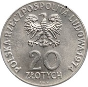 20 Zlotys COMECON Anniversary Trial Strike obverse image