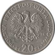 20 Zlotys Marceli Nowotko reverse image