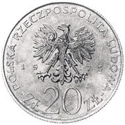 20 Zlotys International Year of Women; Trial Strike obverse image