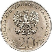 20 Zloty International Year of Women; Trial Strike obverse image