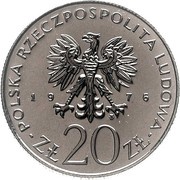 20 Zlotys XXX years of budgetary laws PRL; Trial Strike± obverse image
