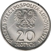 20 Zlotys Interkosmos '78; Trial Strike obverse image
