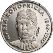 20 Zlotys Maria Konopnicka; Trial Strike, Poland, 1978 reverse image