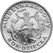 20 Zlotys International Year of the Child; Trial Strike reverse image