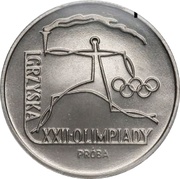 20 Zlotys XXII Olympic Games; Trial Strike, Poland, 1980 reverse image