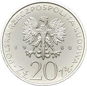 20 Zlotys Dar Pomorza; Trial Strike obverse image