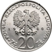 20 Zlotys Dar Pomorza; Trial Strike obverse image