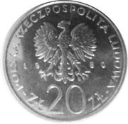 20 Zlotys Łódź Riots; Trial Strike obverse image