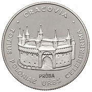 20 Zlotys Restoration of Krakow; Trial Strike, Poland, 1981 reverse image