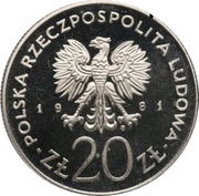 20 Zlotys Mariacki Church; Trial Strike obverse image