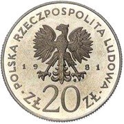 20 Zlotys Mariacki Church; Trial Strike obverse image