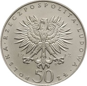 50 Zlotys Frederic Chopin; Trial Strike CuNi without Próba obverse image