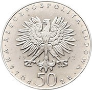 50 Zlotys Frederic Chopin; Trial Strike Ag obverse image