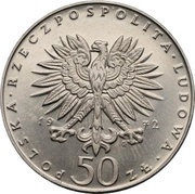 50 Zlotys Frederic Chopin; Trial Strike obverse image