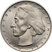 50 Zlotys Frederic Chopin; Trial Strike, Poland, 1972 reverse image