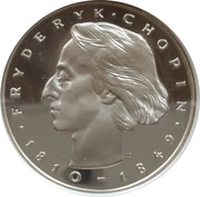 50 Zlotys Frederic Chopin, Poland, 1972-1974 reverse image