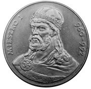 50 Zlotys Duke Mieszko I, Poland, 1979 reverse image