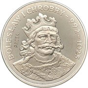 50 Zlotys Bolesław I Chrobry; Trial Strike, Poland, 1980 reverse image
