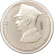 50 Zlotys General Wladyslaw Sikorski; Trial Strike, Poland, 1981 reverse image