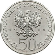 50 Zlotys Bolesław II Śmiały; Trial Strike obverse image