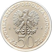 50 Zlotys FAO - World Food Day; Trial Strike obverse image