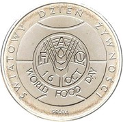 50 Zlotys FAO - World Food Day; Trial Strike, Poland, 1981 reverse image