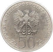 50 Zlotys Great Theatre; Trial Strike obverse image