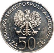 50 Zlotys Great Theatre; Trial Strike obverse image