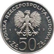 50 Zlotys Jan III Sobieski; Trial Strike obverse image