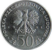 50 Zlotys Ignacy Łukasiewicz obverse image