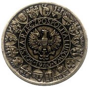 100 Zlotys Polish Millennium Trial Strike M with background obverse image