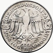 100 Zlotys Polish Millennium Trial Strike Ns,CuNiZn faces right with 100zl large eagle obverse image