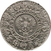 100 Zlotys Polish Millennium; Trial Strike obverse image