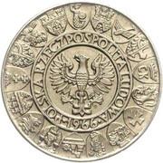 100 Zlotys Polish Millennium bust; Trial Strike obverse image