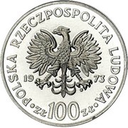100 Zlotys Mikolaj Kopernik bust; Trial Strike Al obverse image