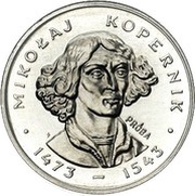 100 Zlotys Mikolaj Kopernik bust; Trial Strike Al, Poland, 1973 reverse image